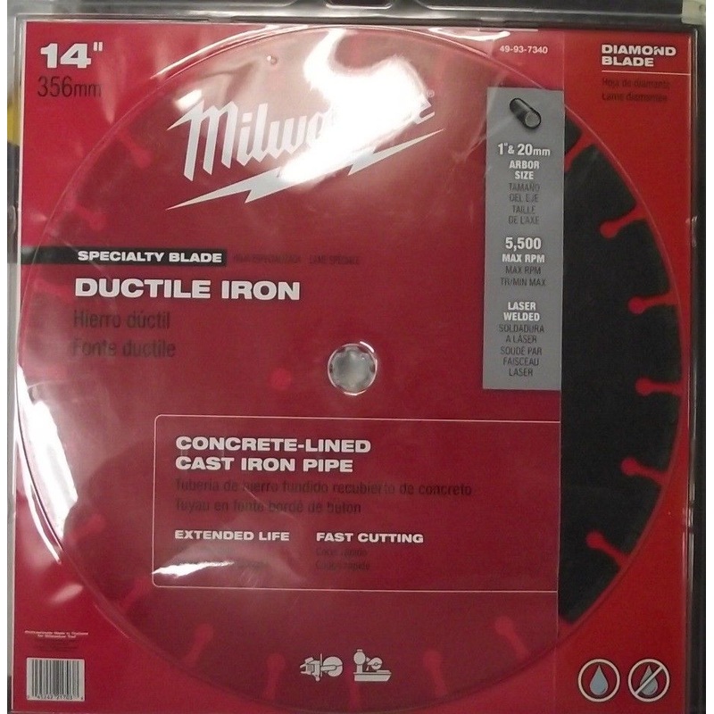 Milwaukee 49-93-7340 14" Ductile Iron Segmented Saw Blade