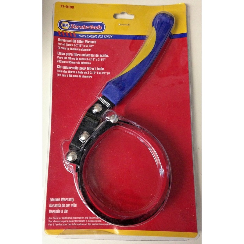 Napa 77-0190 Pro Universal Oil Filter Wrench 3-7/16" to 3-3/4"