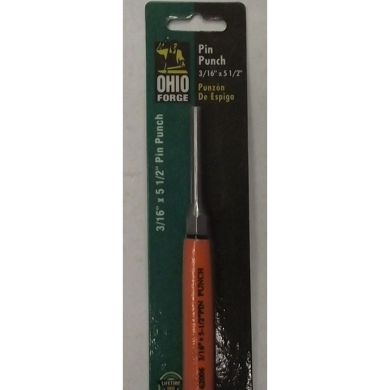 Ohio Forge 62006 3/16 x 5-1/2 Pin Punch With Sleeve