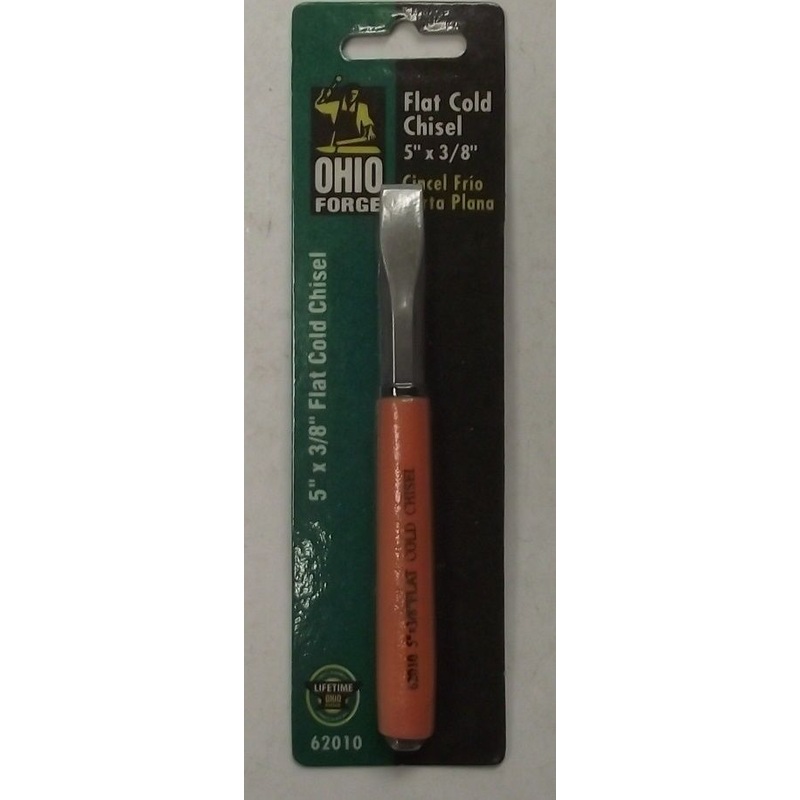 Ohio Forge 62010 5" x 3/8" Flat Cold Chisel With Sleeve