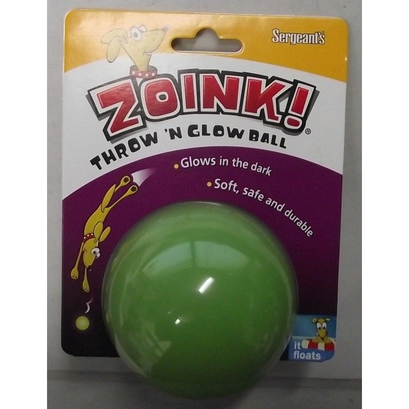 Sergeants Zoink! 1905 Throw 'N Glow Floating Ball Dog Toy