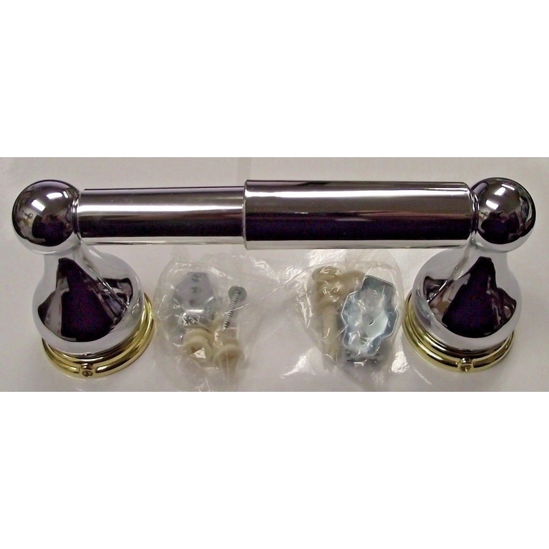 Taymor 04-CB4708 Toilet Paper Holder  Aztec Collection  (Chrome / Brass)