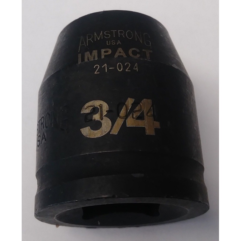 Armstrong 21-024 3/4" Drive 6 Point Impact Socket 3/4" USA